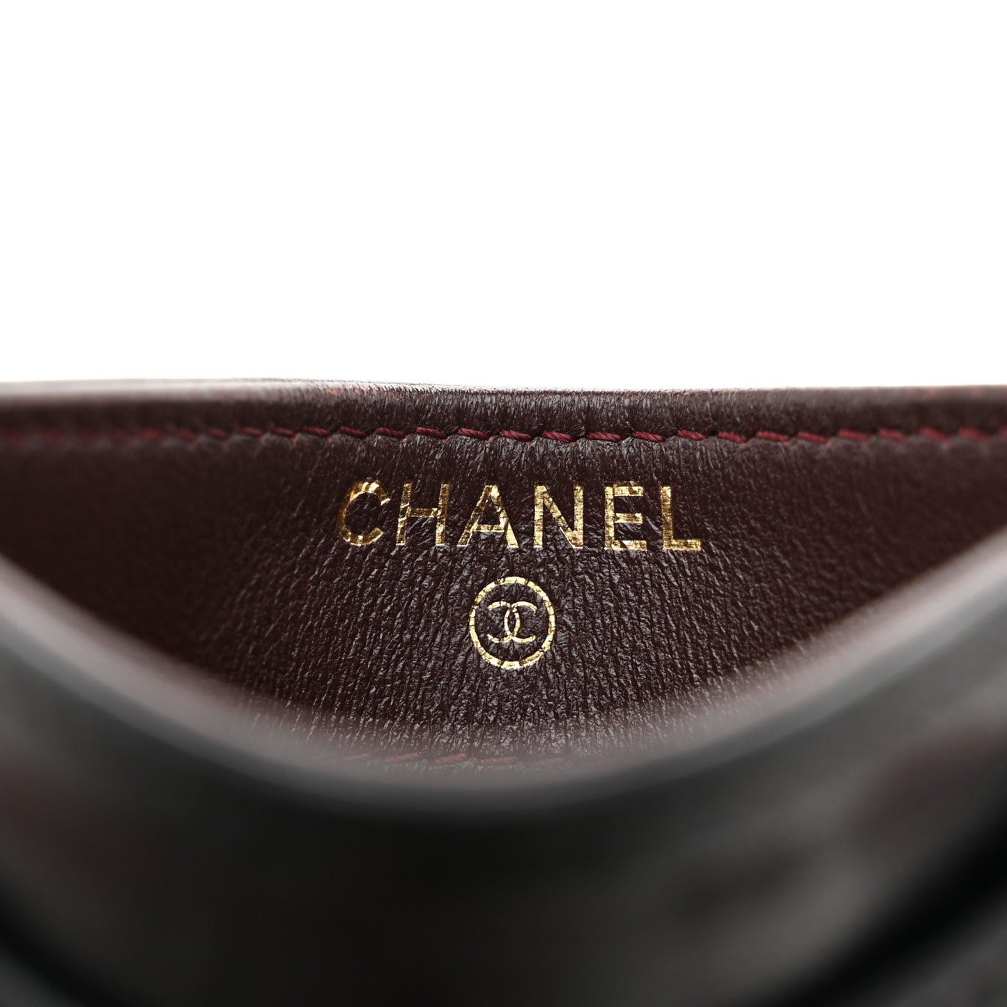 Lambskin Quilted Card Holder Black