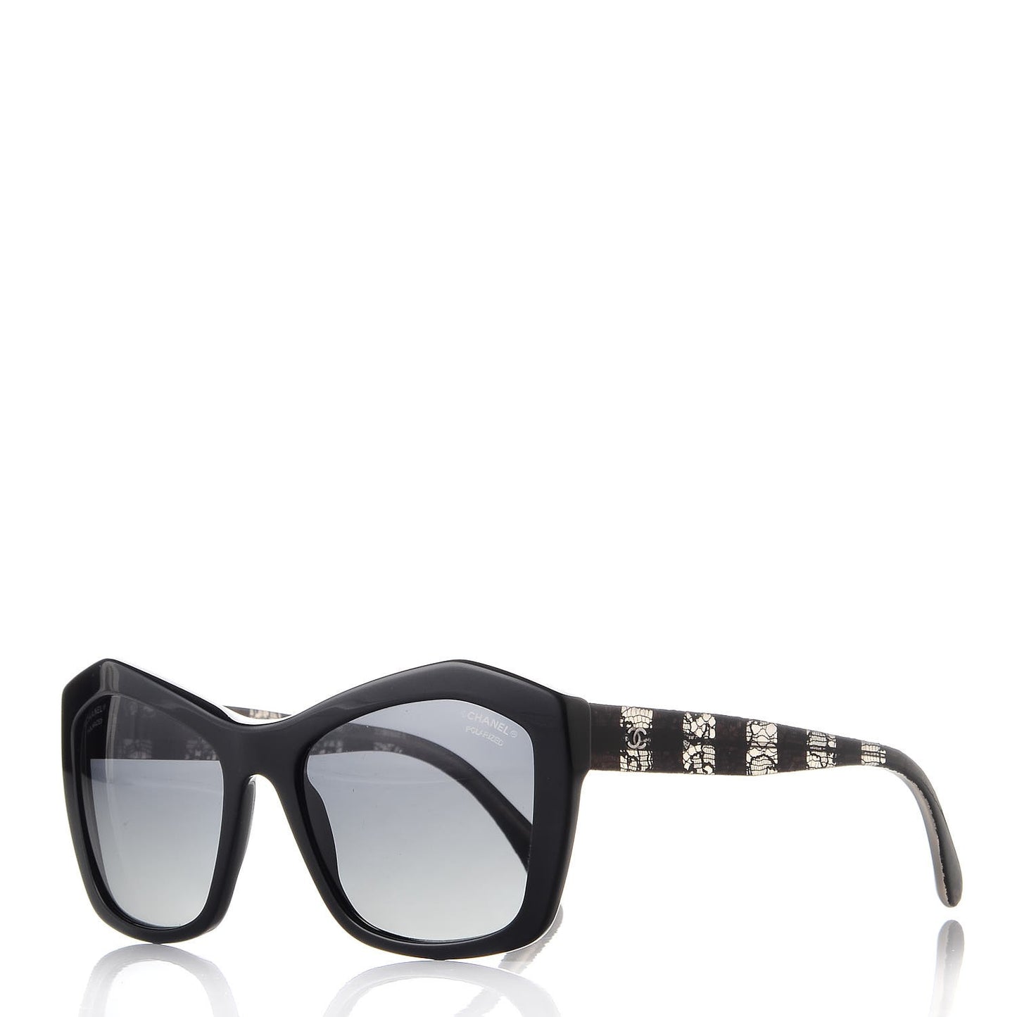Lace Effect Sunglasses 5296-A Black