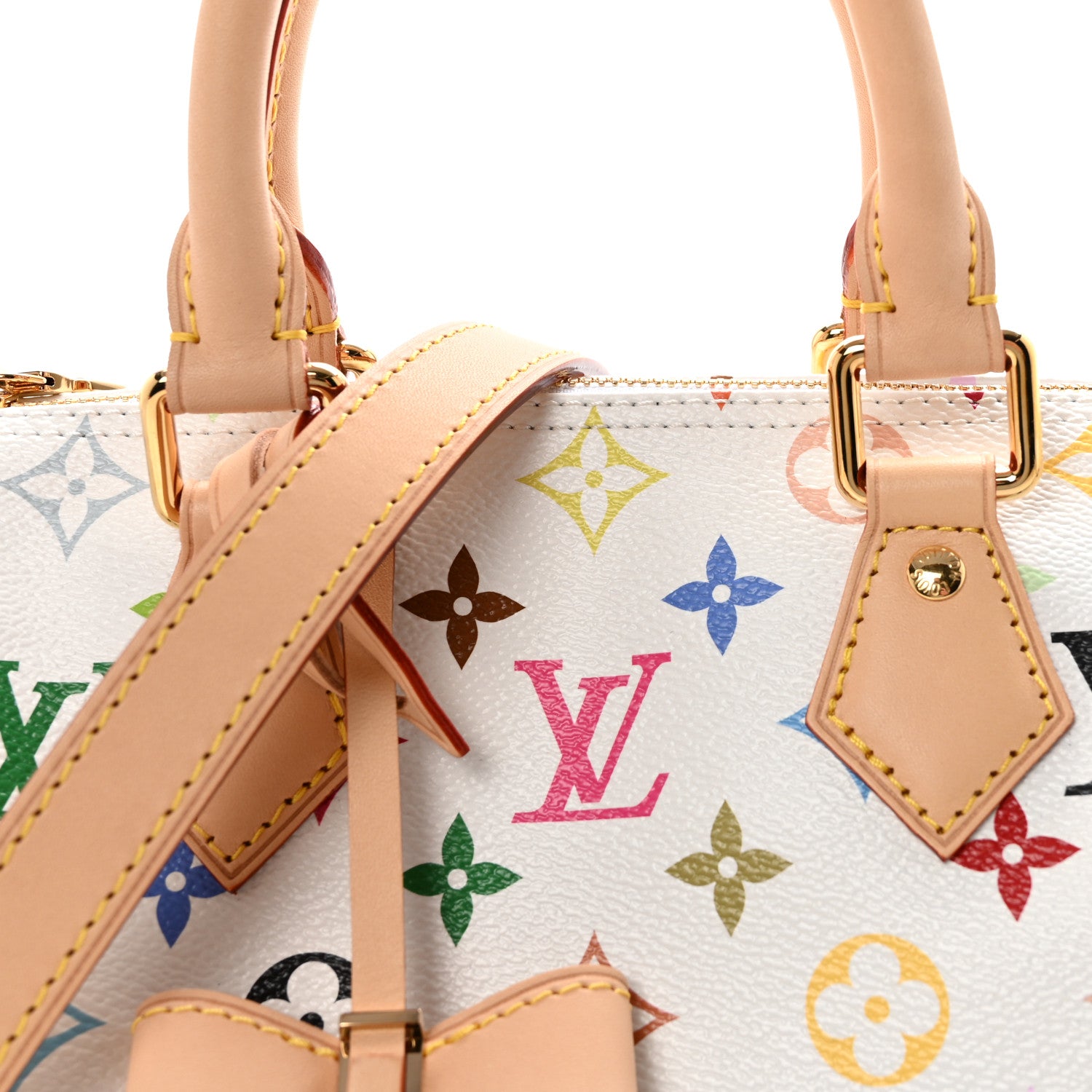 Louis Vuitton LV X TM Monogram Multicolor Speedy Bandouliere 25 White 7 of 9