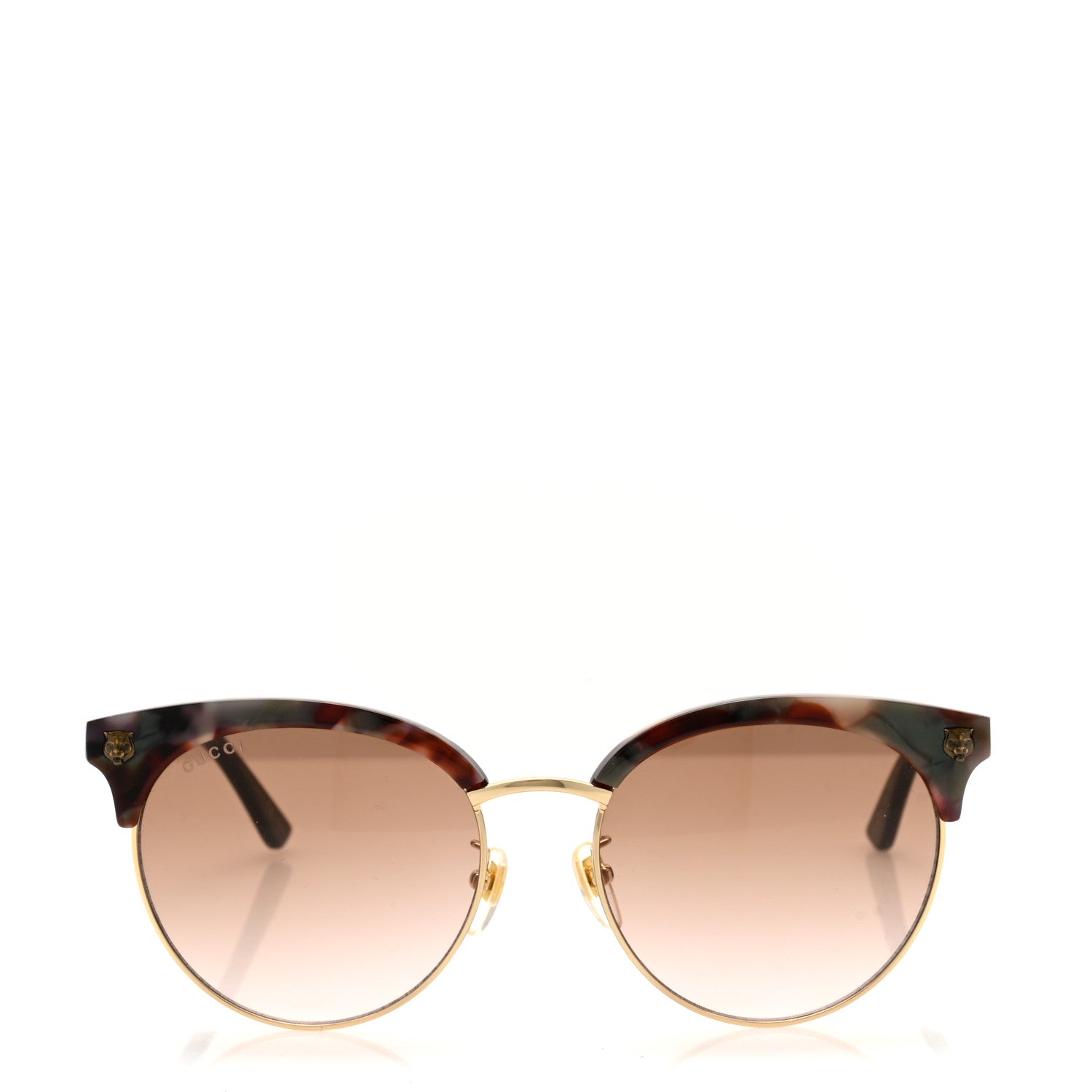 Gucci Metal Tiger GG0222SK Sunglasses Tortoise 2 of 9