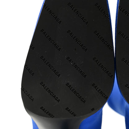 Balenciaga Jersey Crepe Round Toe Knife Booties 40 Bleu Sapphir 7 of 9