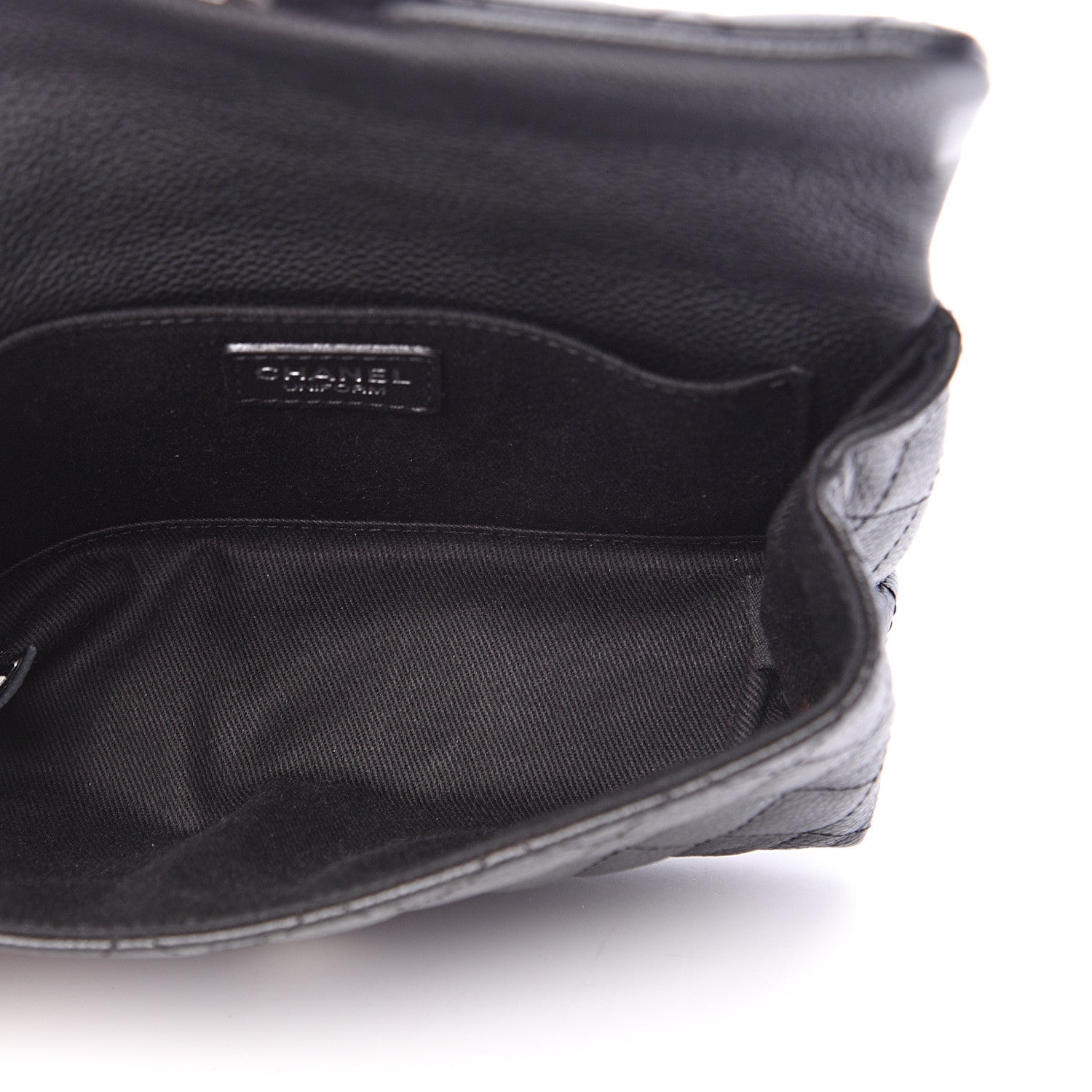 Chanel Grained Calfskin Quilted 2.55 Reissue Flap Belt Bag Clutch Black 4 of 10