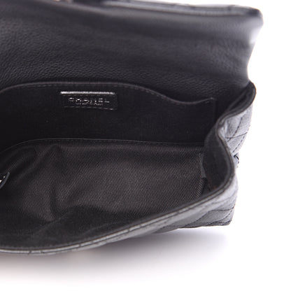Chanel Grained Calfskin Quilted 2.55 Reissue Flap Belt Bag Clutch Black 4 of 10