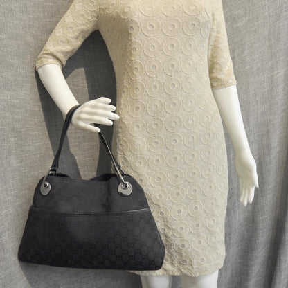 Gucci Monogram Medium Eclipse Shoulder Bag Black 5 of 7