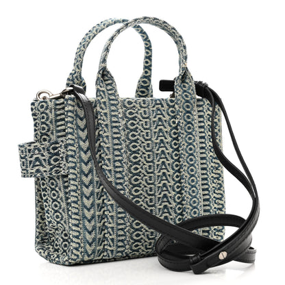 Marc Jacobs Cotton Washed Monogram Denim Mini Tote Bag 3 of 9