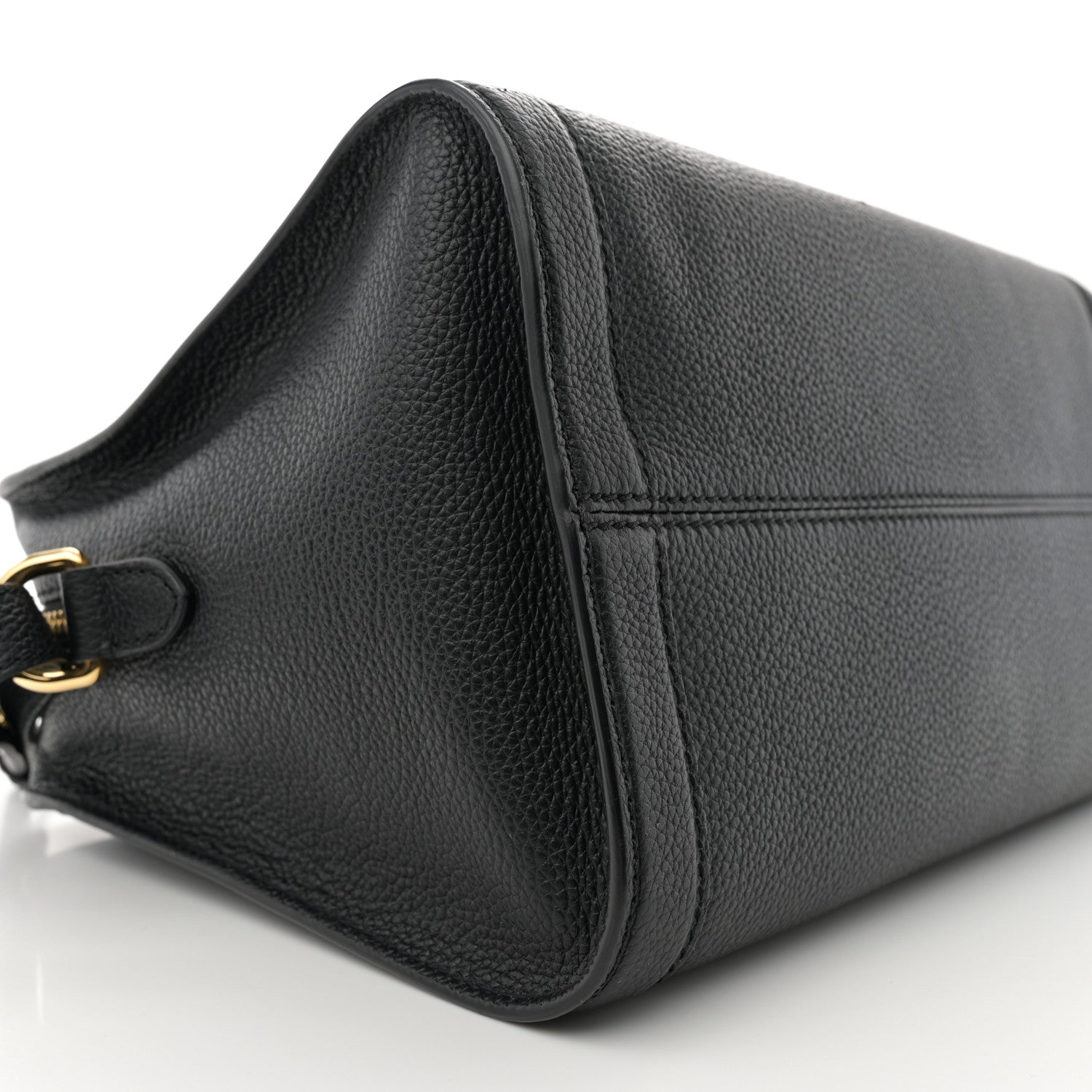 Alexander McQueen Pebbled Calfskin Small Skull Padlock Zip Around Tote Black 9 of 10