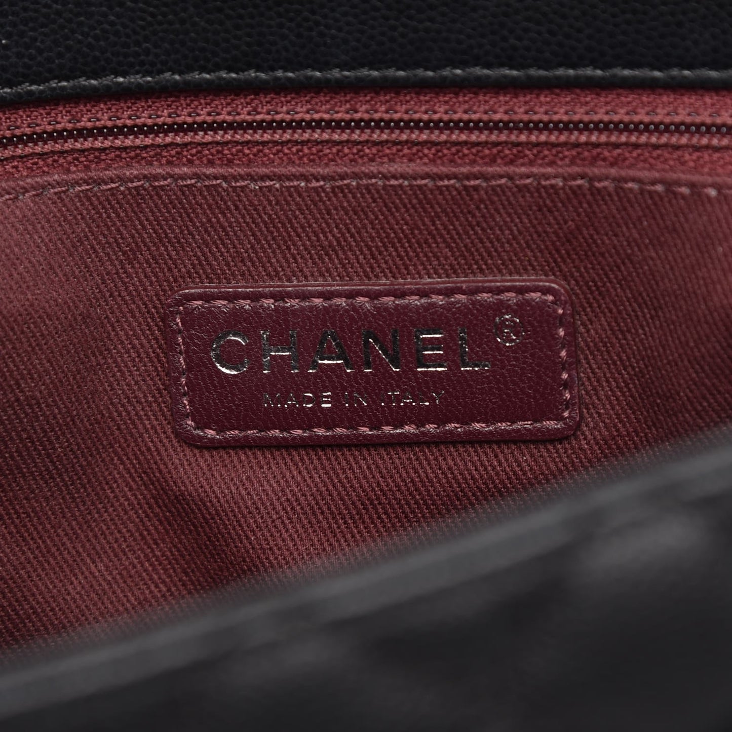 Caviar Quilted Medium Coco Handle Flap Black