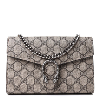 Gucci GG Supreme Monogram Mini Dionysus Chain Wallet Beige Taupe 1 of 11