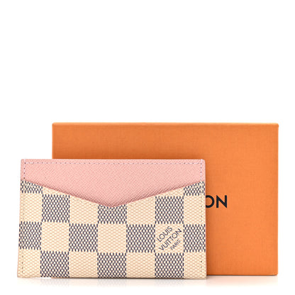 Louis Vuitton Damier Azur Daily Card Holder Rose Ballerine 8 of 8