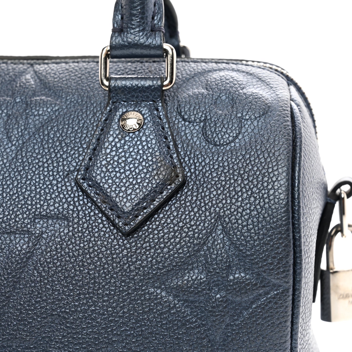Metallic Empreinte Monogram Giant Speedy Bandouliere 20 Navy Nacre