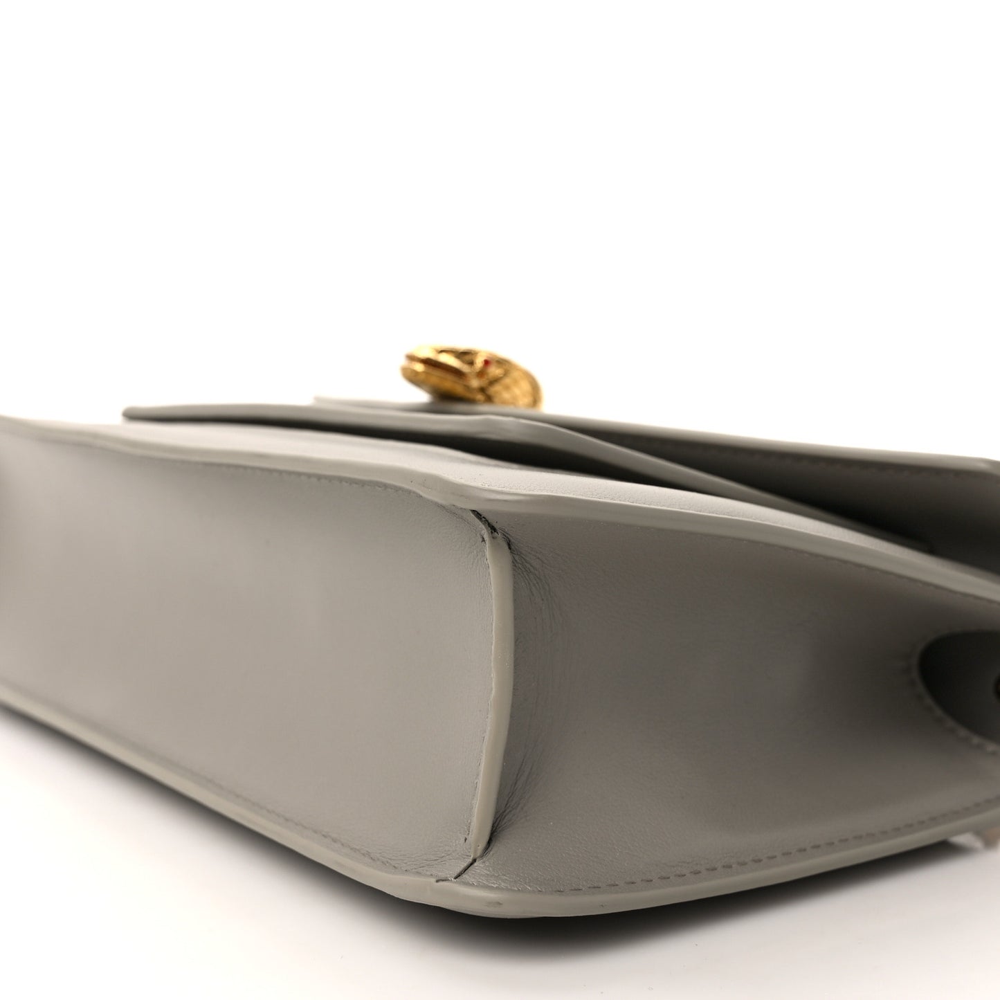 Metropolitan Calfskin East West Maxi Chain Shoulder Bag Grey