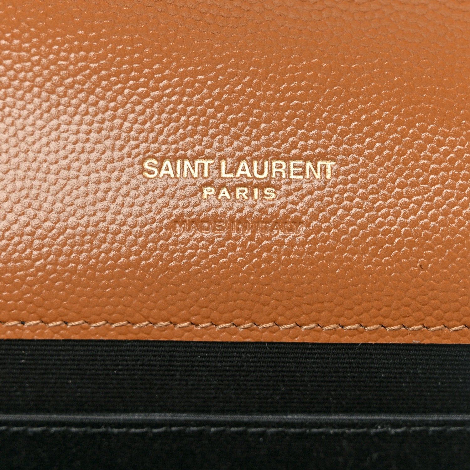Saint Laurent Grain De Poudre Matelasse Chevron Monogram Cassandre Flap Pouch Natural Dark 6 of 7