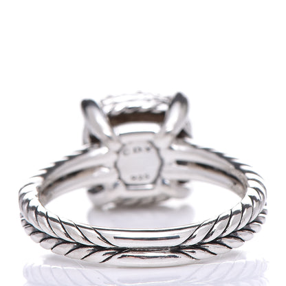David Yurman Sterling Silver Diamond 11mm Chatelaine Pave Ring 57 8 4 of 5