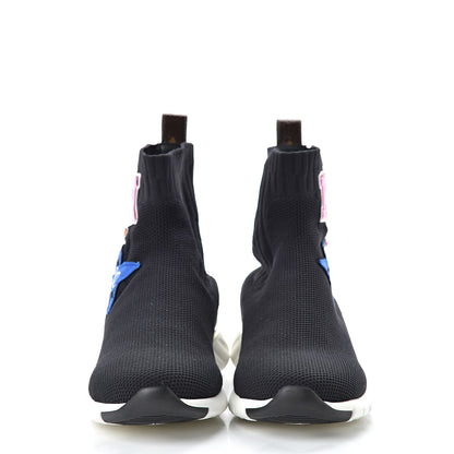 Louis Vuitton Stretch Fabric LV Black Heart Sock Sneaker 36.5 Black 2 of 10
