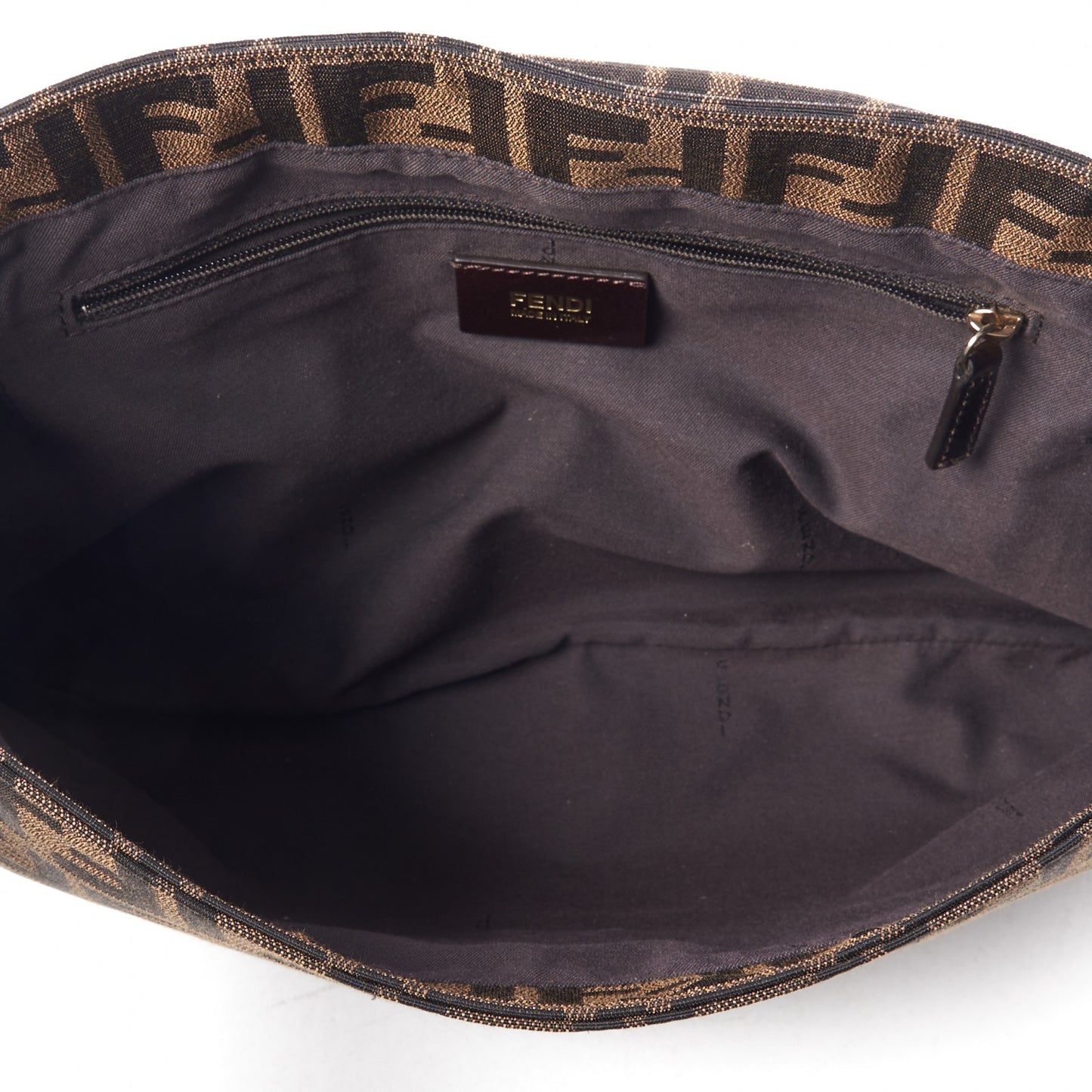 Zucca Patent Large Mia Shoulder Flap Tobacco