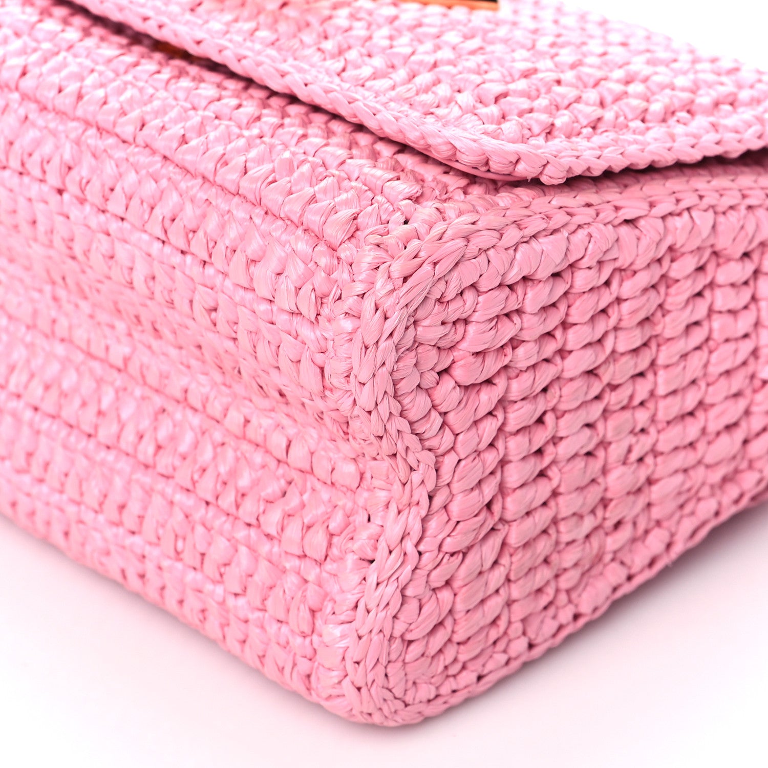 Louis Vuitton Raffia Twist Shoulder Bag PM Pink 10 of 10