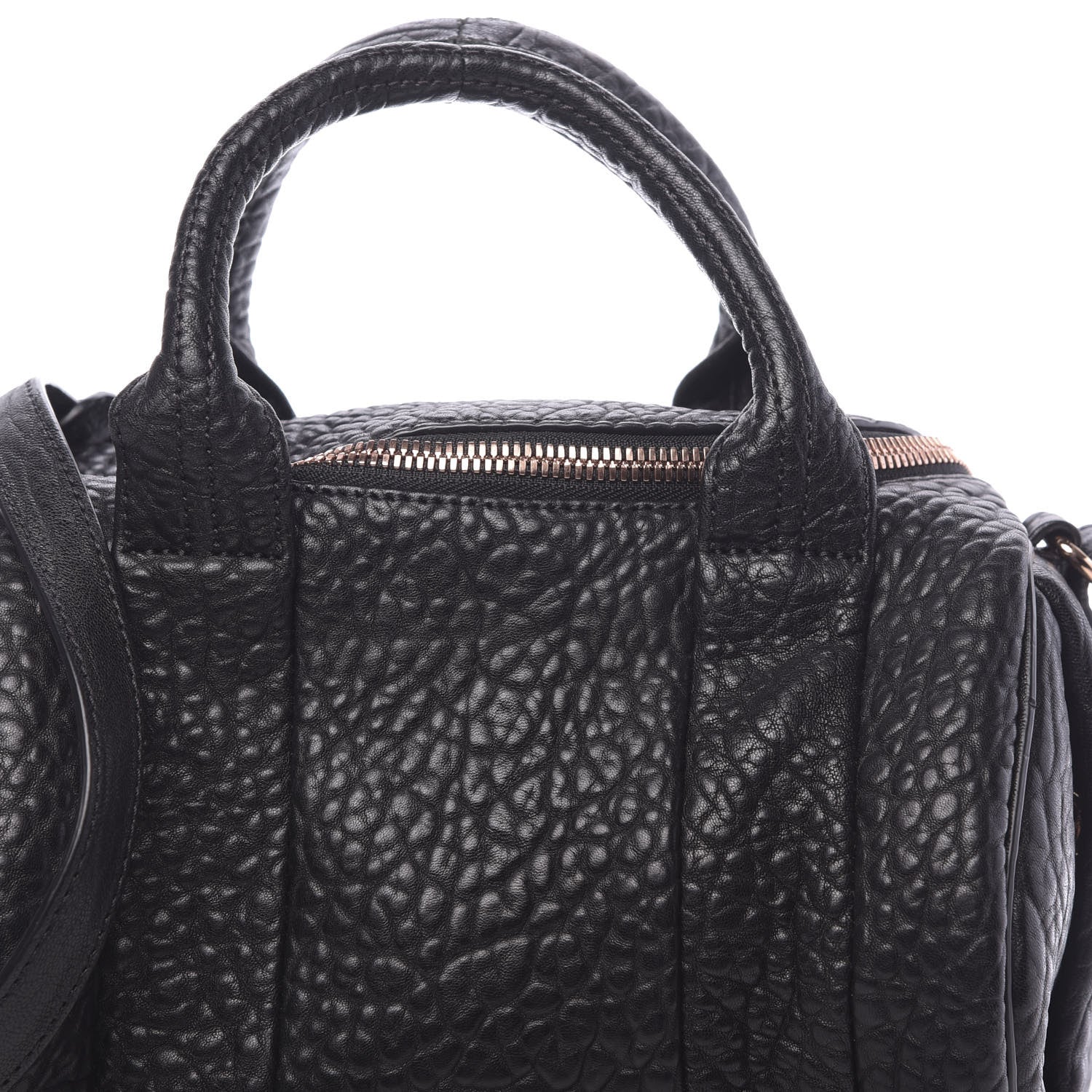 Alexander Wang Pebbled Lambskin Rockie Black Rose Gold Hardware 10 of 10