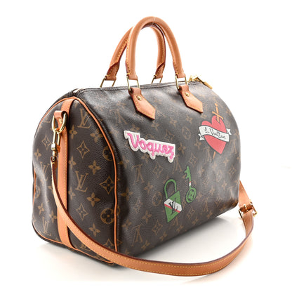 Louis Vuitton Monogram Patches Speedy Bandouliere 30 2 of 9