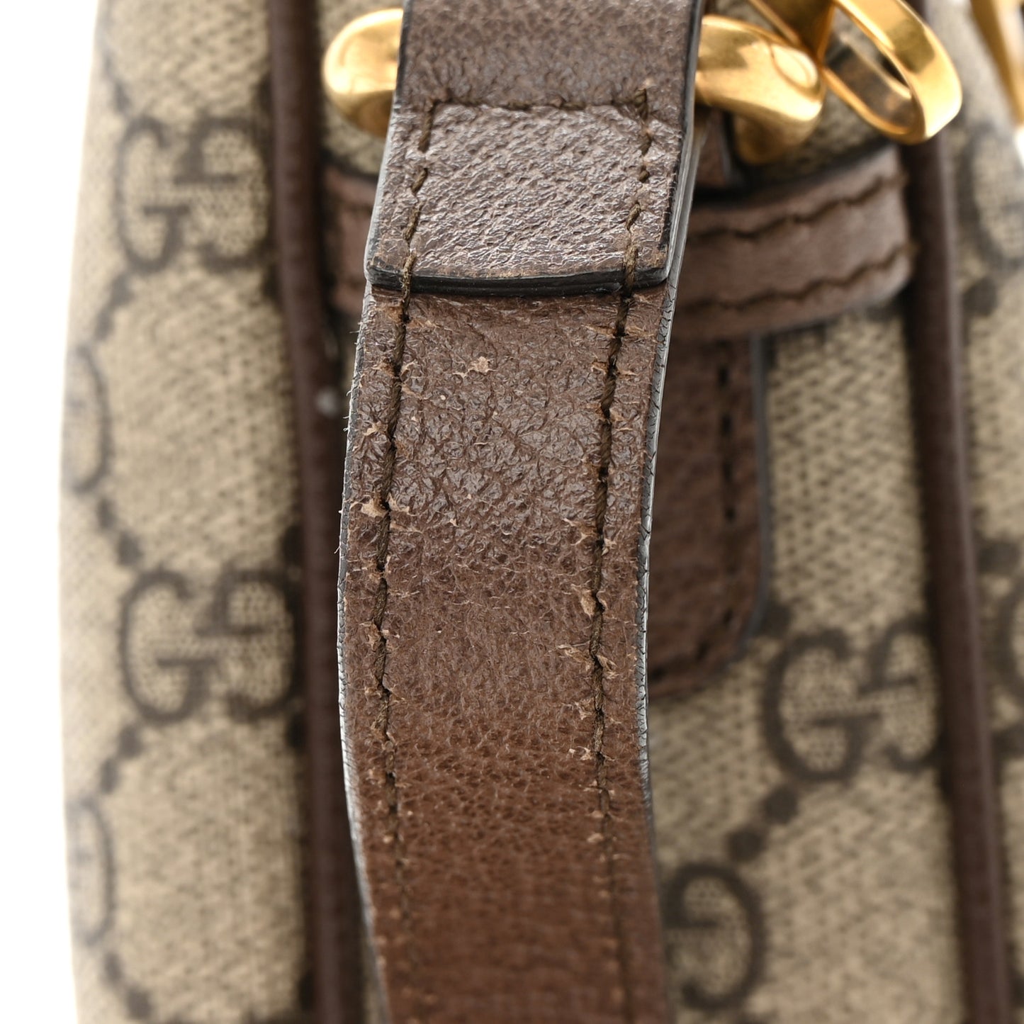 GG Supreme Monogram Web Small Ophidia Messenger Bag Brown