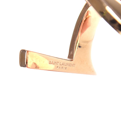 Saint Laurent Brass Monogram Medium Cuff Bracelet Rose Gold 4 of 5