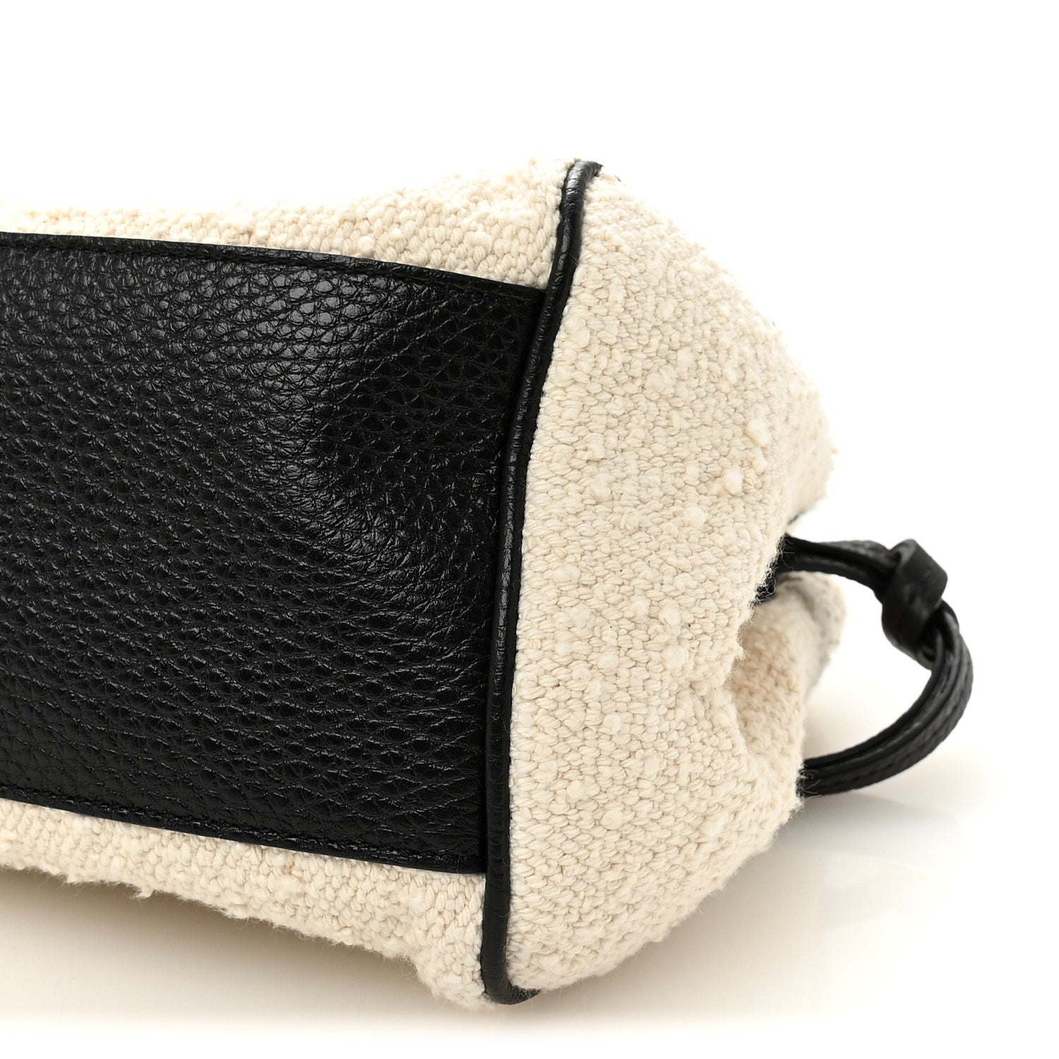 Chanel Grained Calfskin Boucle Urban Essentials Small Shopping Bag Ecru Black 10 of 10