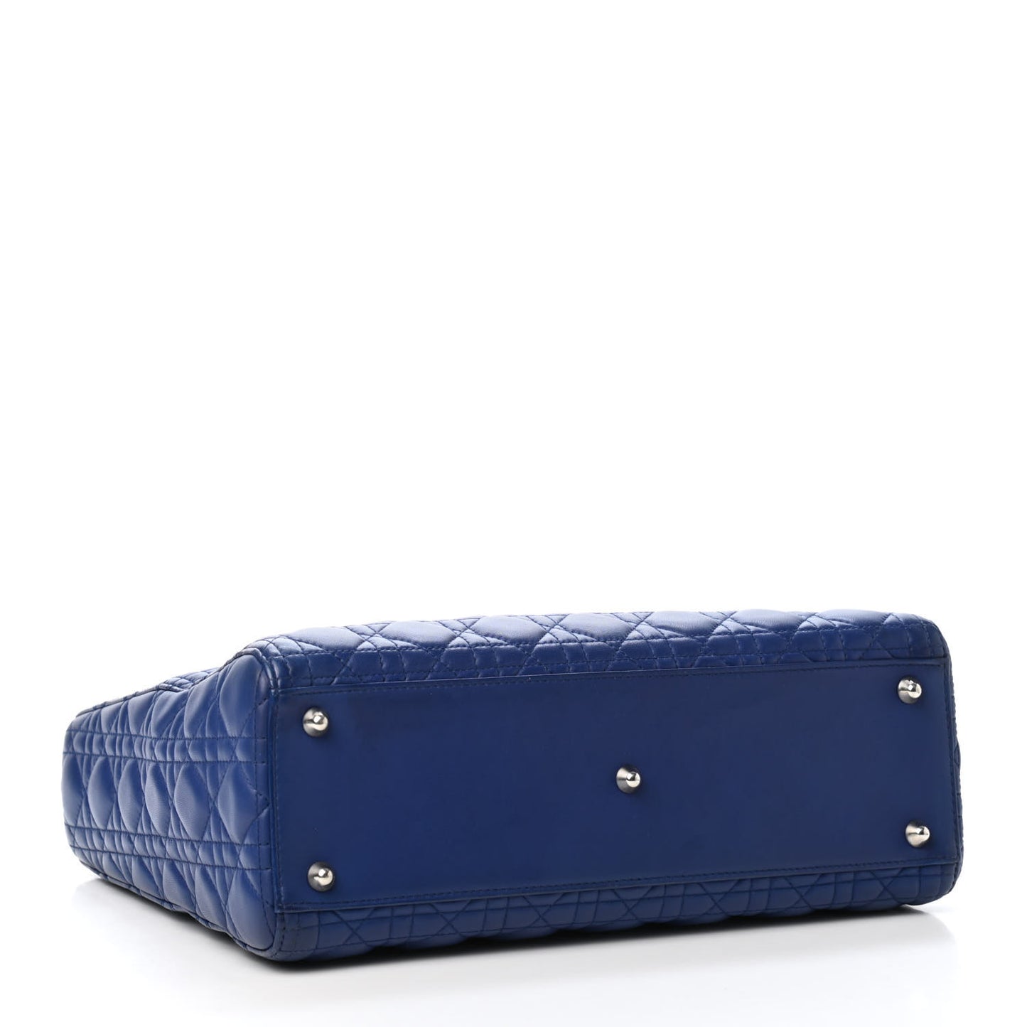Lambskin Cannage Large Lady Dior Blue
