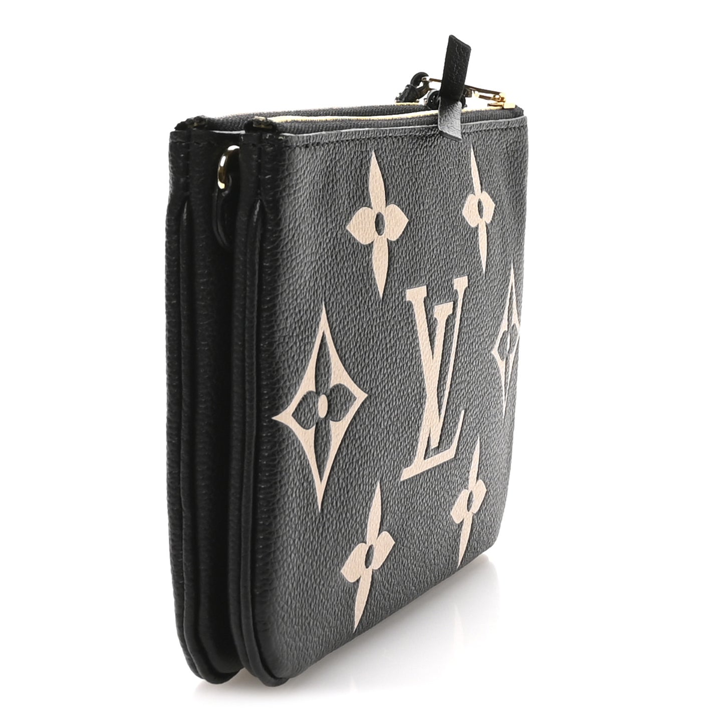 Empreinte Monogram Giant Double Zip Pochette Black Cream
