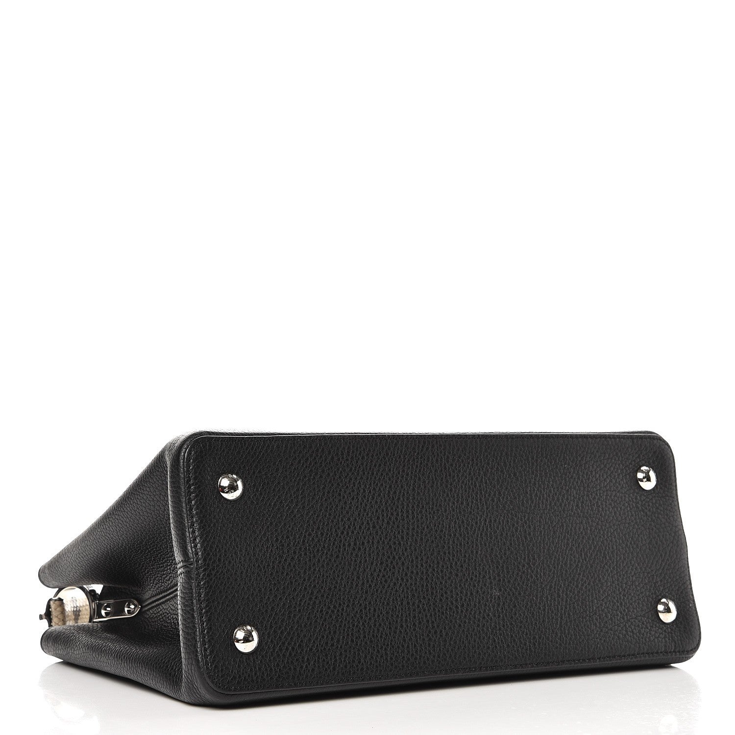Louis Vuitton Taurillon Python Capucines MM Black 4 of 6
