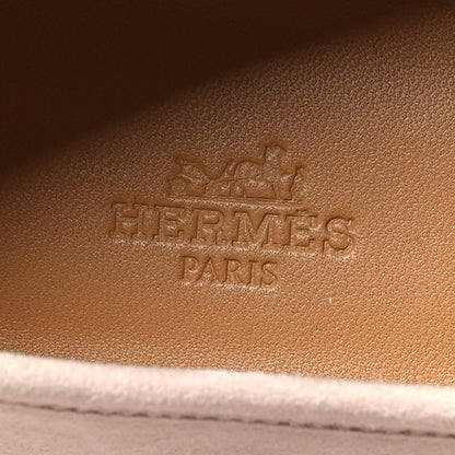 Hermes Suede Goatskin Womens Colette Loafers 38 Blanc Poros 8 of 10