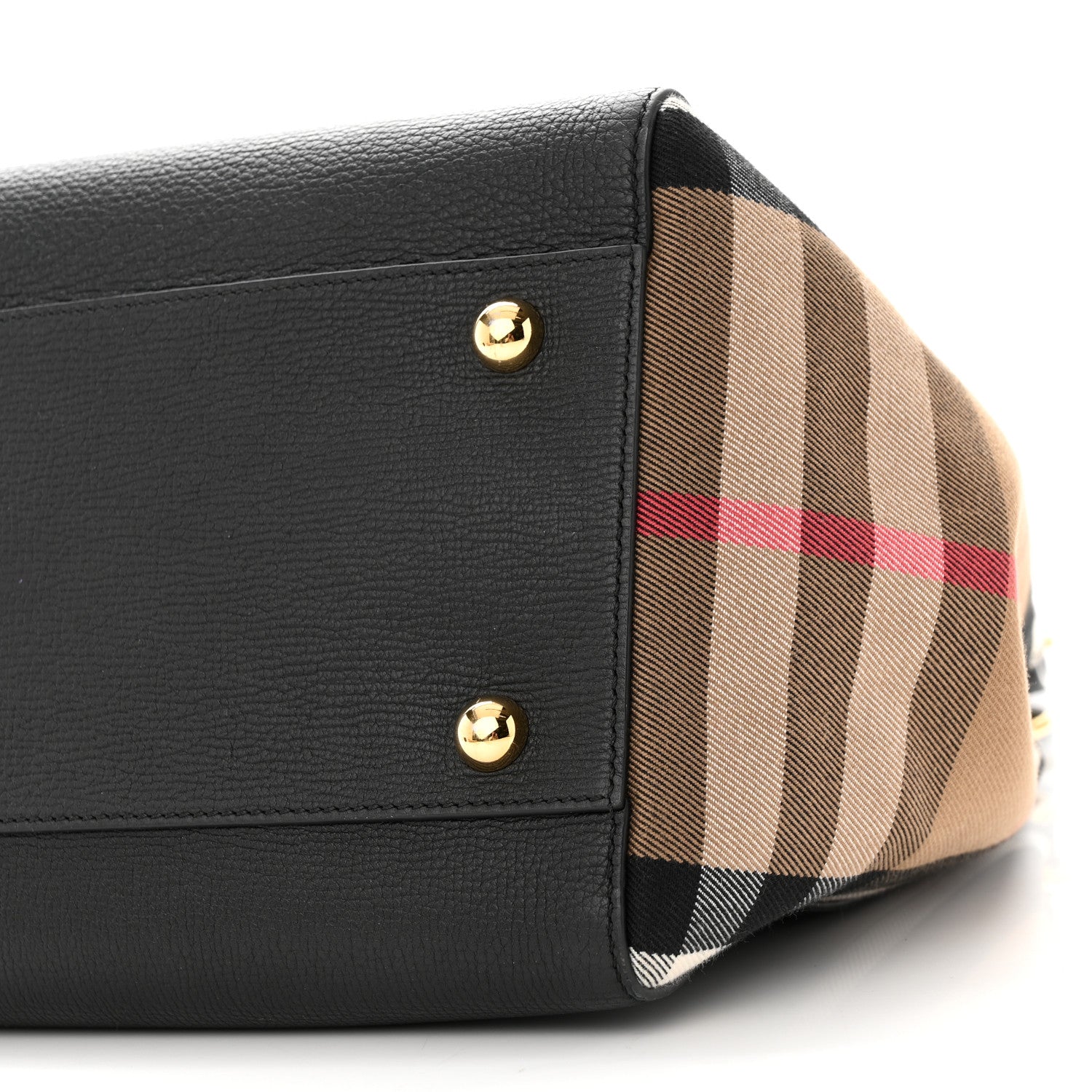 Burberry Grainy Calfskin House Check Small Canterbury Black 10 of 10