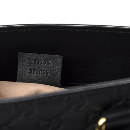 Gucci Soft Guccissima Signature Top Handle Tote Bag Black 9 of 10