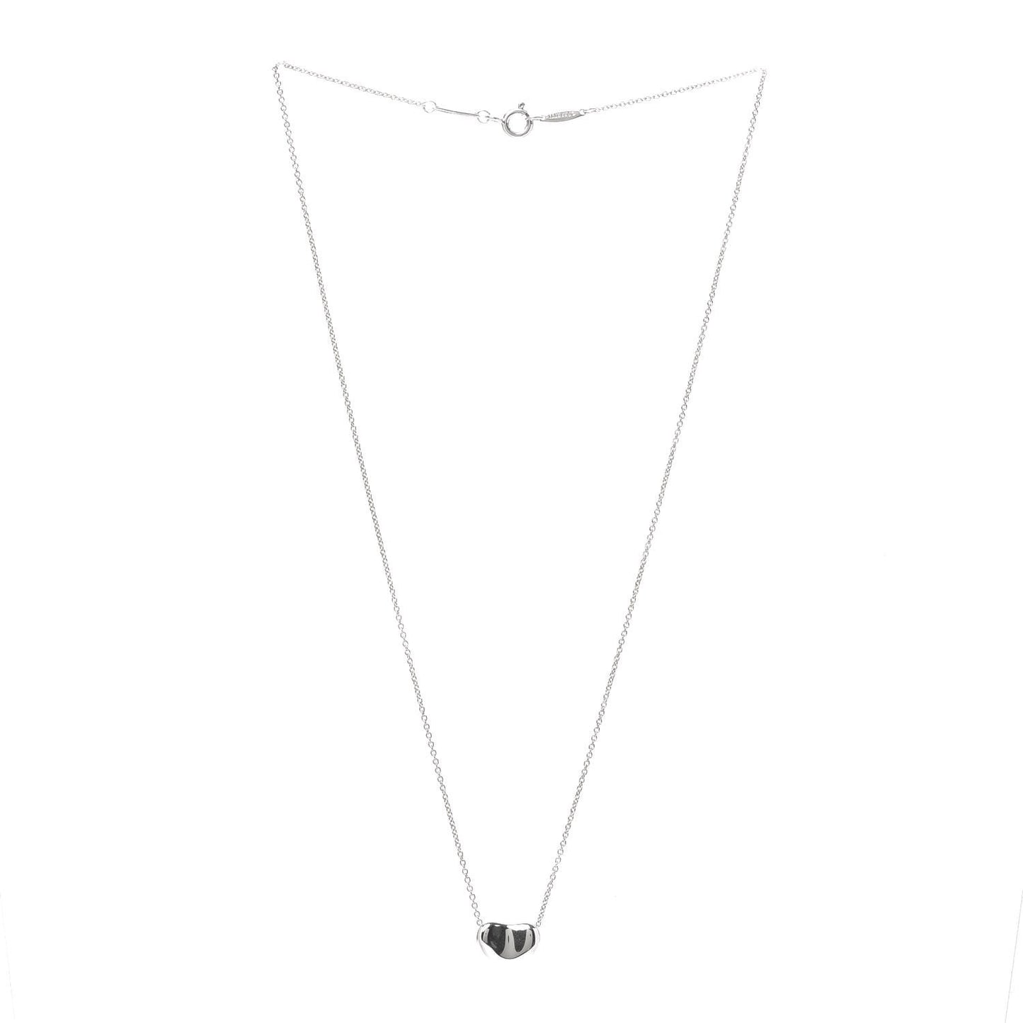 Sterling Silver 12mm Elsa Peretti Bean Pendant Necklace