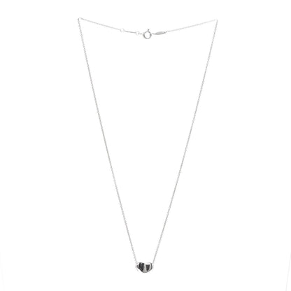 Tiffany Sterling Silver 12mm Elsa Peretti Bean Pendant Necklace 3 of 5