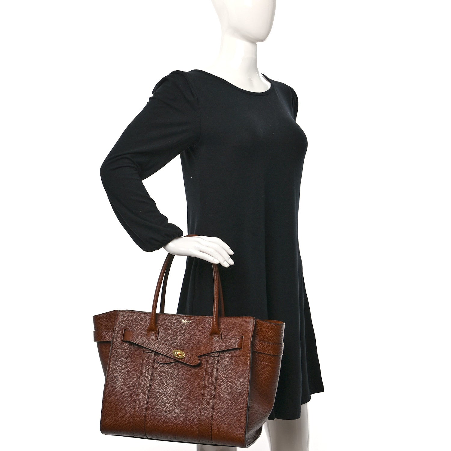 Mulberry Classic Grain Bayswater Zip Tote Oak 2 of 12