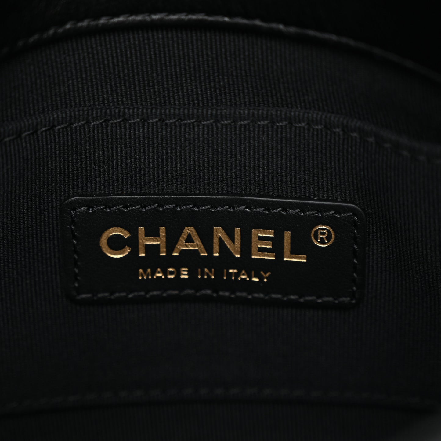 Lambskin Quilted Mini Lacquered Chain Flap Black