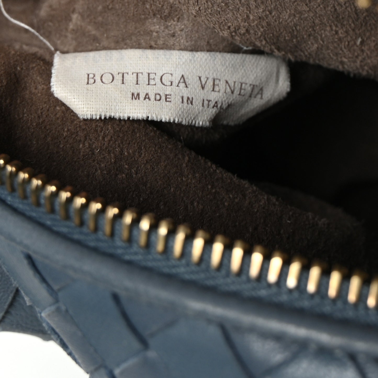 Nappa Intrecciato Large Cosmetic Case Blue