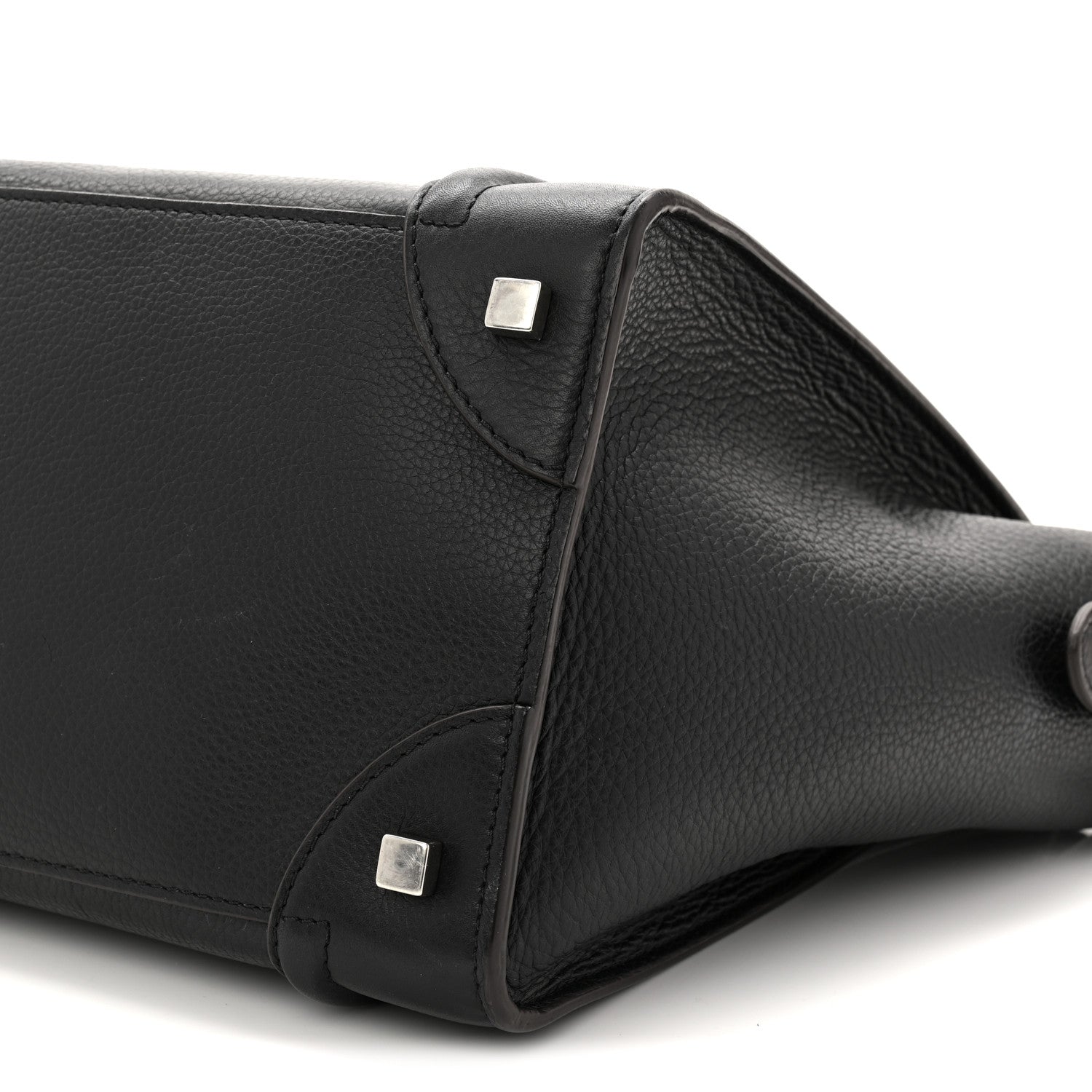 Celine Drummed Calfskin Mini Luggage Black 10 of 10