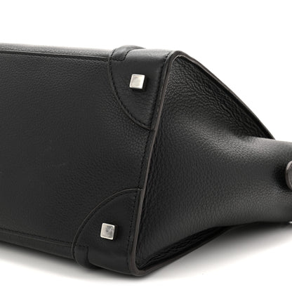 Celine Drummed Calfskin Mini Luggage Black 10 of 10