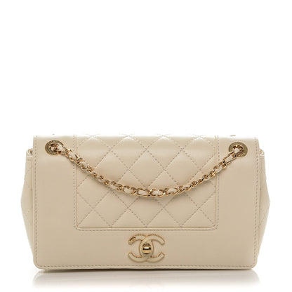 Chanel Sheepskin Quilted Small Vintage Mademoiselle Flap Light Beige 1 of 7