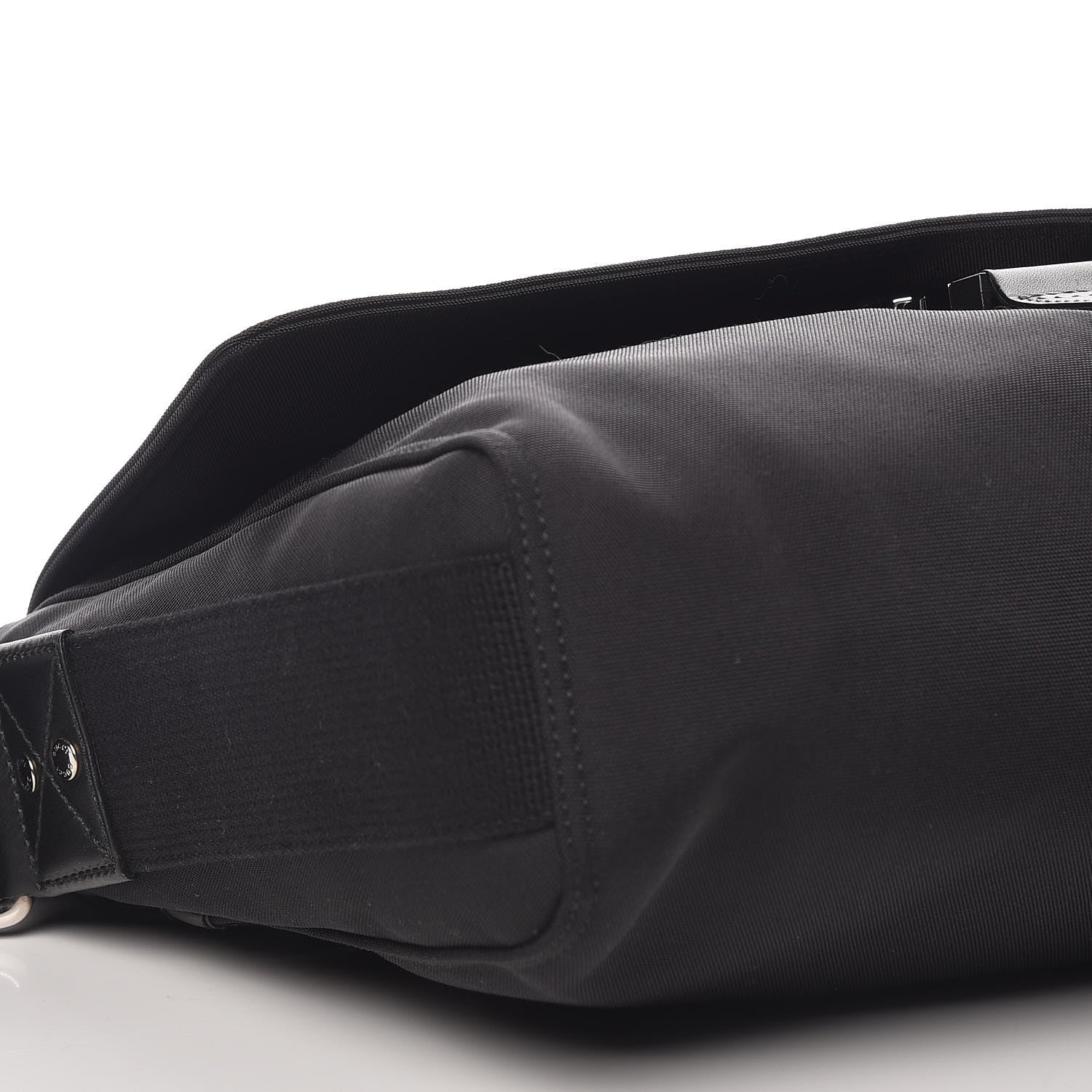 Gucci Canvas Web Medium Single Buckle Flap Messenger Bag Black 8 of 10