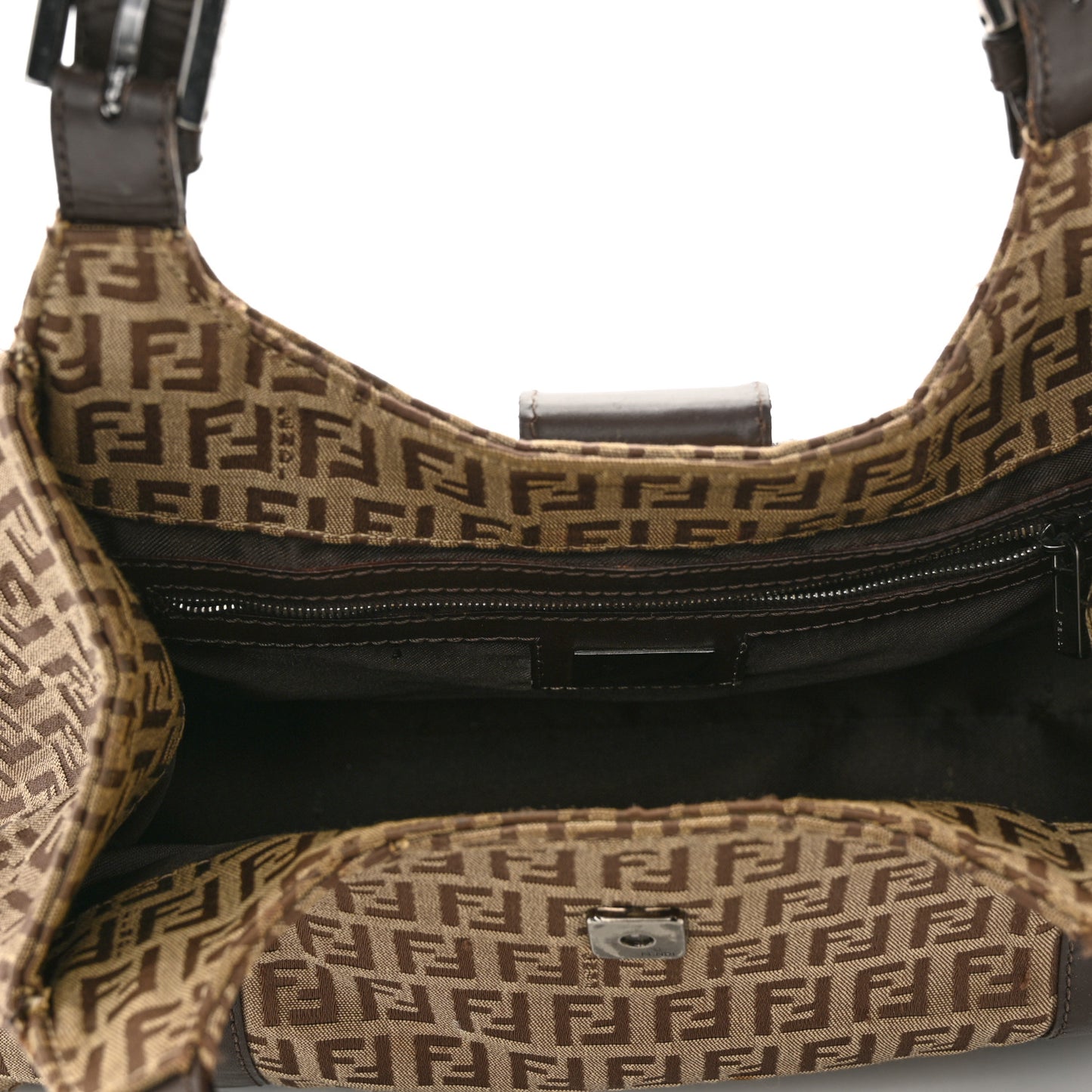 Zucchino Vitello Shoulder Bag Testa di Moro Beige