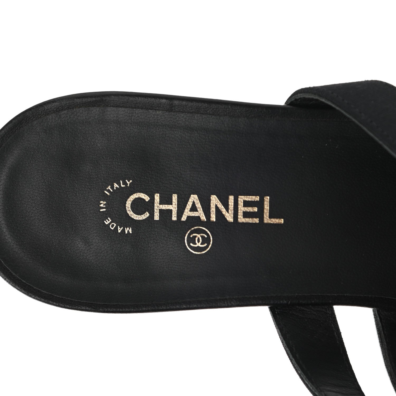 Chanel Grosgrain Pearl CC Flat Sandals 38.5 Black 7 of 10