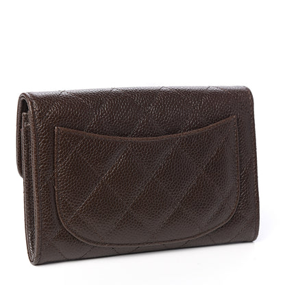 Chanel Caviar Quilted Small Flap Wallet Brown 2 of 8