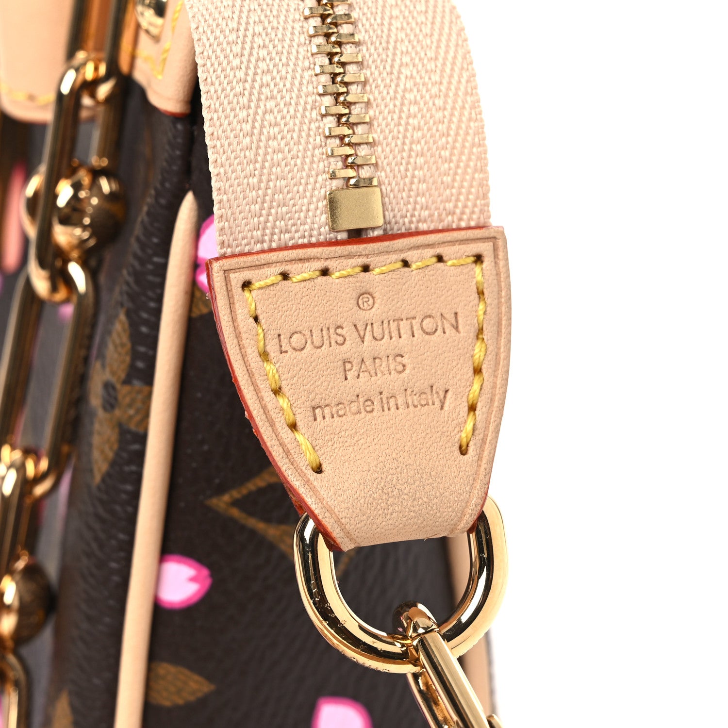 Louis Vuitton LV X TM Monogram Cherry Blossom Pochette Accessories Sakura Brown 6 of 12