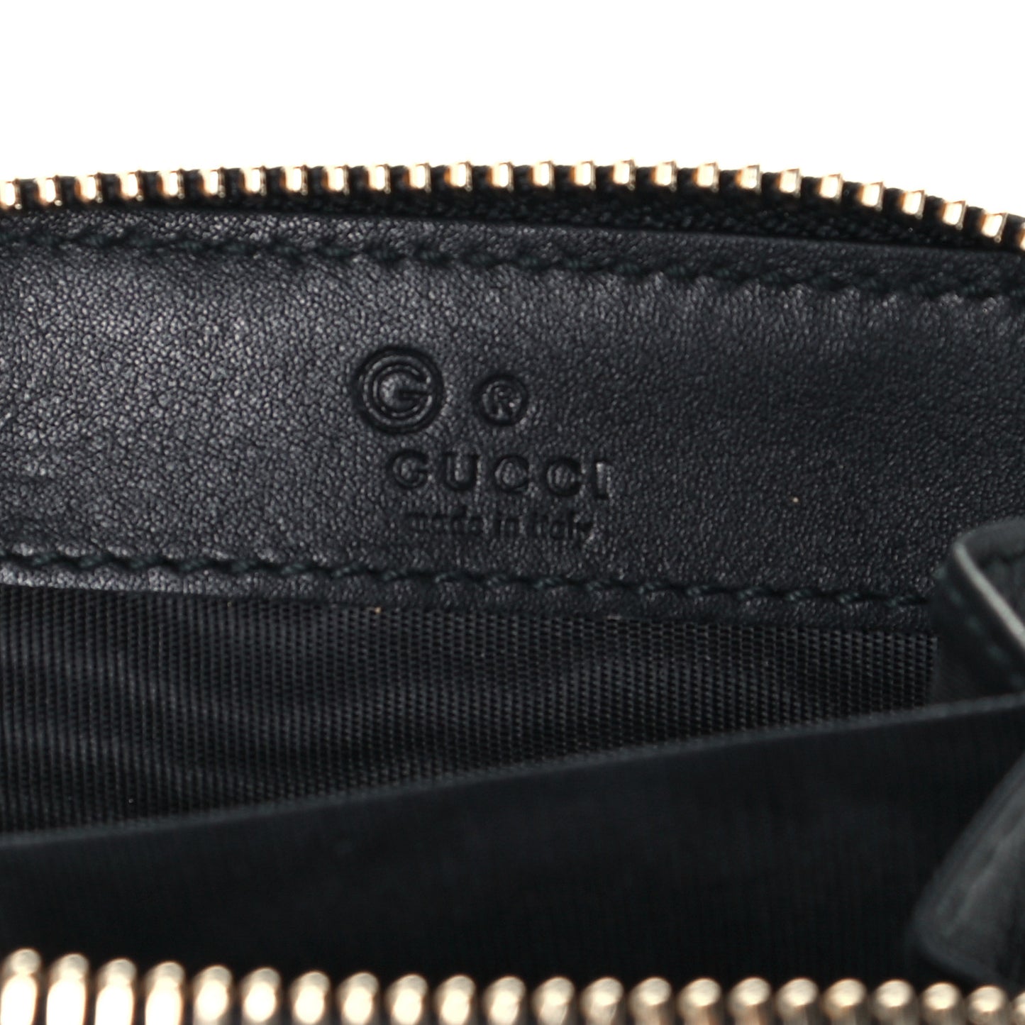 Microguccissima Zip Around Card Case Black