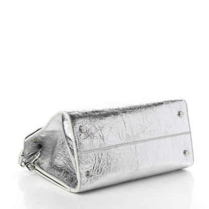 Christian Dior Metallic Calfskin Medium Diorever Flap Silver 4 of 10