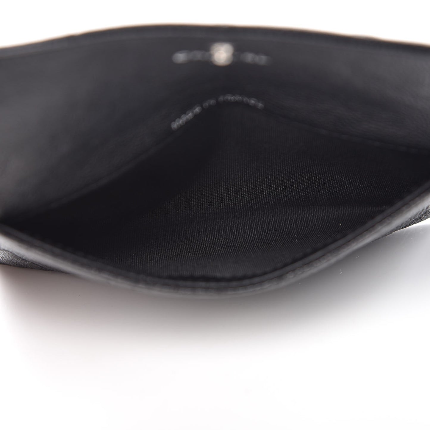 Caviar Quilted Wallet On Removable Chain Insert Black