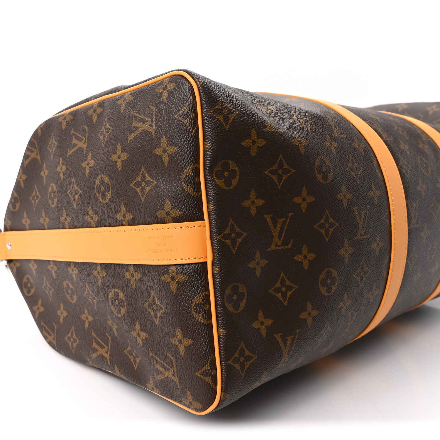 Louis Vuitton Monogram Macassar Keepall Bandouliere 50 Safran Yellow 8 of 9