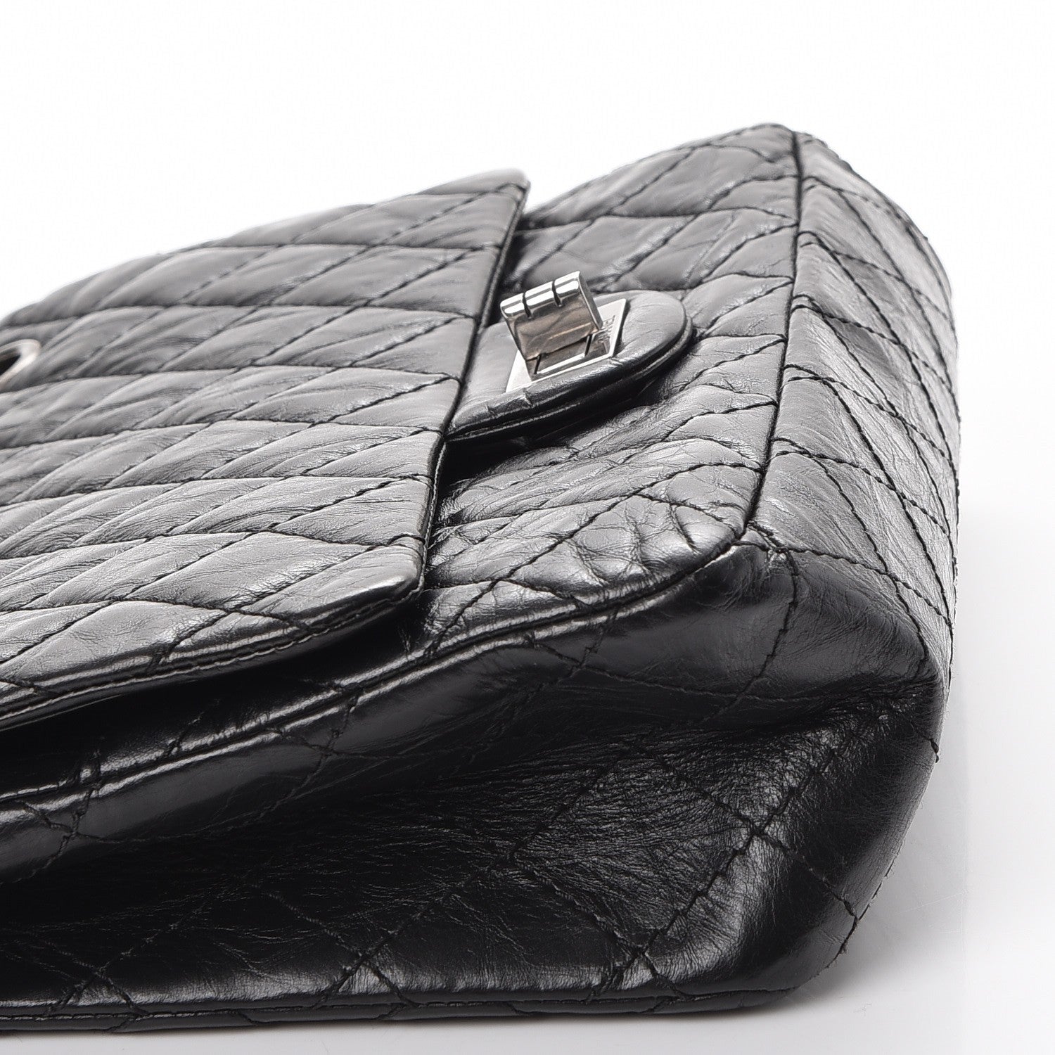 Chanel Aged Calfskin Quilted 2.55 Reissue 225 Flap Black 9 of 9