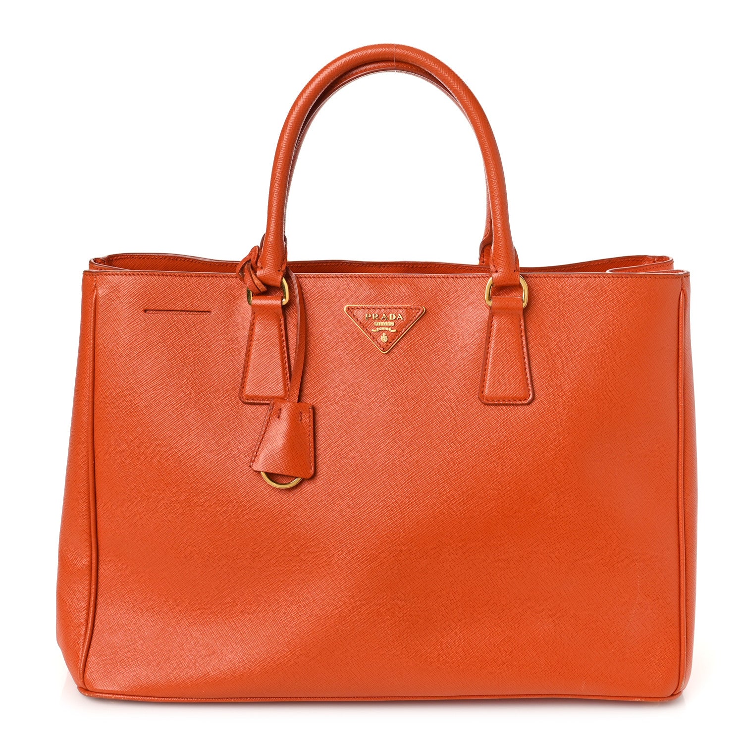 Prada Saffiano Lux Large Tote Papaya 1 of 10